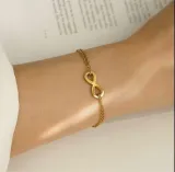 Stainless Steel Chain Link Infinity Bracelet
